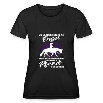 Westernreiten Reiterin und Pferd - Frauen Funktions-T-Shirt - Schwarz - Vorne - AI Model Female 172 light (172cm)