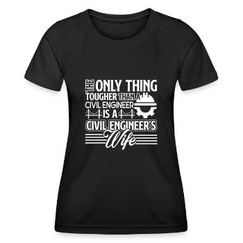 Civil Engineer Civil Engineer's Wife - Women's Functional T-Shirt - black - Front - AI Model Female 172 light (172cm)
