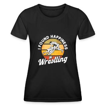 Ringen Ringen Trainer Ringer Geschenk - Frauen Funktions-T-Shirt - Schwarz - Vorne - AI Model Female 172 light (172cm)
