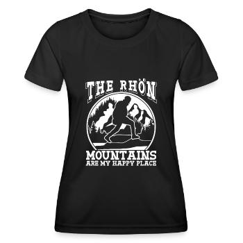 Rhön Mountains Wandern Rhöner Berge - Frauen Funktions-T-Shirt - Schwarz - Vorne - AI Model Female 172 light (172cm)