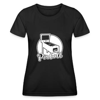 Silhouette Pinball Automat Gamcker - Women's Functional T-Shirt - black - Front - AI Model Female 172 light (172cm)