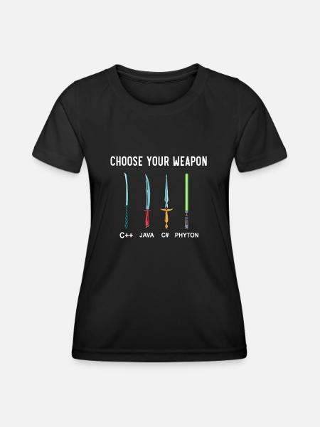 PHYTON PROGRAMMER Programmation Encodage d’encodeur - T-shirt sport Femme - noir