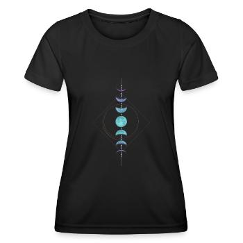 Mondphasen-Totem-Tarot - Frauen Funktions-T-Shirt - Schwarz - Vorne - AI Model Female 172 light (172cm)