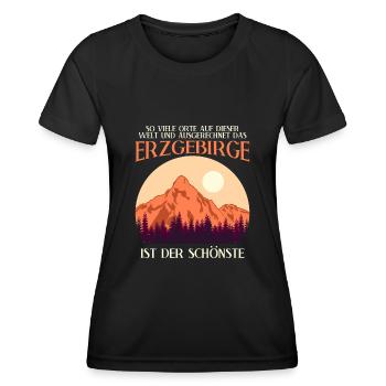 Erzgebirge Wandern Berge Erzgebirger - Frauen Funktions-T-Shirt - Schwarz - Vorne - AI Model Female 172 light (172cm)