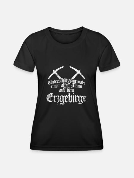 Erzgebirge Erzgebirger - Frauen Funktions-T-Shirt - Schwarz