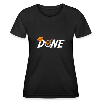 Master's Degree Bachelor's Degree Done - Women's Functional T-Shirt - black - Front - AI Model Female 172 light (172cm)