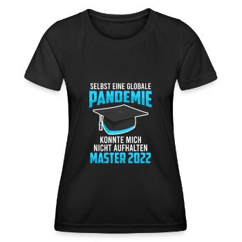 Master Abschluss 2022 Pandemie - Frauen Funktions-T-Shirt - Schwarz - Vorne - AI Model Female 172 light (172cm)