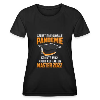 Pandemie Master Abschluss 2022 - Frauen Funktions-T-Shirt - Schwarz - Vorne - AI Model Female 172 light (172cm)