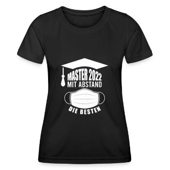 Master Pandemie Master Abschluss 2022 - Frauen Funktions-T-Shirt - Schwarz - Vorne - AI Model Female 172 light (172cm)