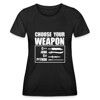 Python-Programmierung, Programmierer, Coder - Frauen Funktions-T-Shirt - Schwarz - Vorne - AI Model Female 172 light (172cm)