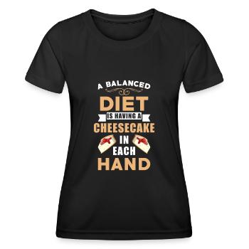 Cheesecake Diet - Women's Functional T-Shirt - black - Front - AI Model Female 172 light (172cm)