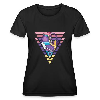 Patin à roulettes, patin à roulettes, patin à roulettes - T-shirt sport Femme - noir - Devant - AI Model Female 172 light (172cm)