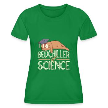 Bedchiller of Science Bachelorabschluss Bachelor - Frauen Funktions-T-Shirt - Kelly Green - Vorne - AI Model Female 172 dark (172cm)