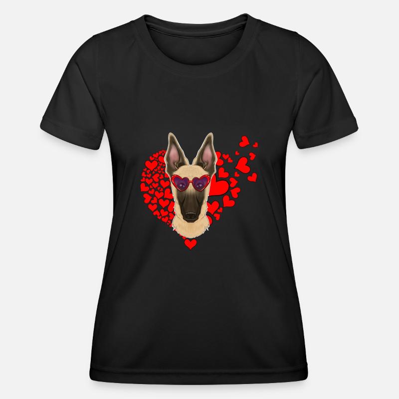 Malinois Lover I Dog Lover I Malinois - Women's Functional T-Shirt - black