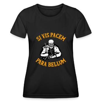 SI VIS Pacem Para Bellum - Frauen Funktions-T-Shirt - Schwarz - Vorne - AI Model Female 172 light (172cm)