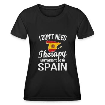 Fier espagnol Espagne Origine Drapeau espagnol - T-shirt sport Femme - noir - Devant - AI Model Female 172 light (172cm)