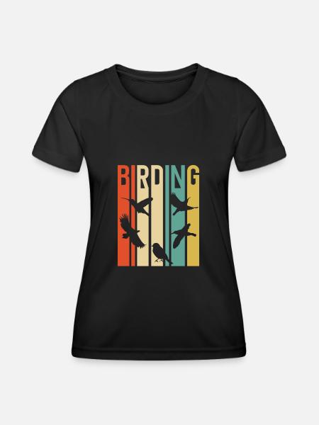 Birding Birdwatching Lovers | Birdwatching - Women's Functional T-Shirt - black