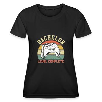 Bachelor Level Complete Bachelor - Frauen Funktions-T-Shirt - Schwarz - Vorne - AI Model Female 172 light (172cm)