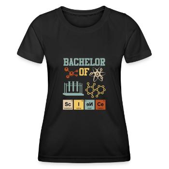 Baccalauréat en chimie Baccalauréat ès sciences - T-shirt sport Femme - noir - Devant - AI Model Female 172 light (172cm)