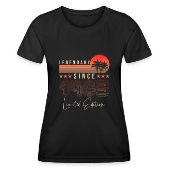 Legendary since 1983 - Women's Functional T-Shirt - black - Front - AI Model Female 172 light (172cm)