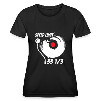 Le vinyle attire la musique audiophile - T-shirt sport Femme - noir - Devant - AI Model Female 172 light (172cm)