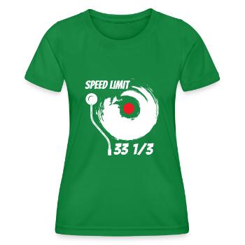Le vinyle attire la musique audiophile - T-shirt sport Femme - vert - Devant - AI Model Female 172 dark (172cm)