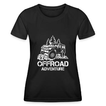 Geländewagen Offroad Allradantrieb Reisefahrzeug - Frauen Funktions-T-Shirt - Schwarz - Vorne - AI Model Female 172 light (172cm)