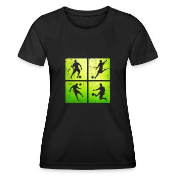 Fußball Fußballer - Frauen Funktions-T-Shirt - Schwarz - Vorne - AI Model Female 172 light (172cm)