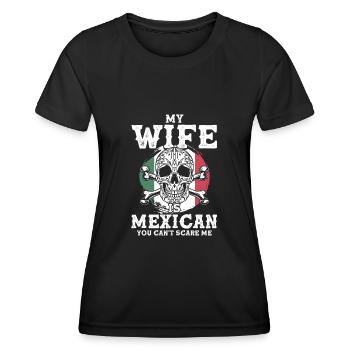 Fier mexicain Drapeau mexicain mexicain - T-shirt sport Femme - noir - Devant - AI Model Female 172 light (172cm)
