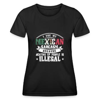 Fier mexicain Drapeau mexicain mexicain - T-shirt sport Femme - noir - Devant - AI Model Female 172 light (172cm)
