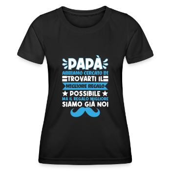 Festa Del Papà miglior Papà del mondo Padre Regalo - Frauen Funktions-T-Shirt - Schwarz - Vorne - AI Model Female 172 light (172cm)