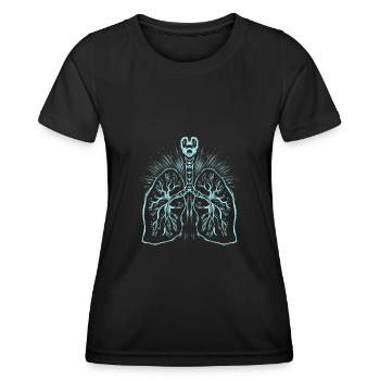 Anatomy of the lungs - Medicine - Women's Functional T-Shirt - black - Front - AI Model Female 172 light (172cm)