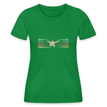 Parachutists Freefaller Skydiving - Women's Functional T-Shirt - kelly green - Front - AI Model Female 172 dark (172cm)