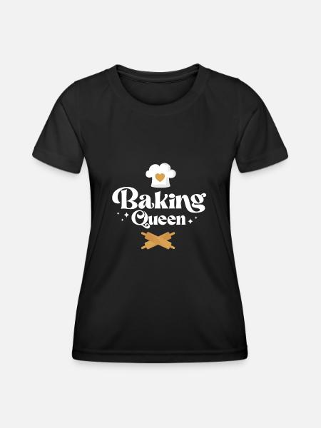 Cuisson Cuisson Baking Queen - T-shirt sport Femme - noir