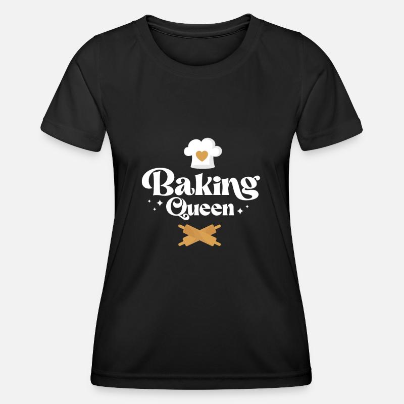 Cuisson Cuisson Baking Queen - T-shirt sport Femme - noir