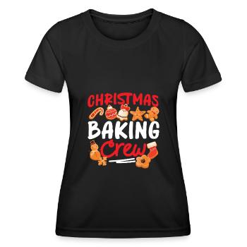 Bake Baking Gingerbread Man - Women's Functional T-Shirt - black - Front - AI Model Female 172 light (172cm)