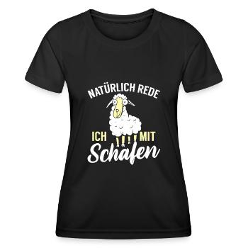 Lustige Schafe Bauern Landwirt Schäfer Geschenke - Frauen Funktions-T-Shirt - Schwarz - Vorne - AI Model Female 172 light (172cm)