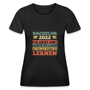 Bachelor 2022 Bachelor Abschluss - Frauen Funktions-T-Shirt - Schwarz - Vorne - AI Model Female 172 light (172cm)