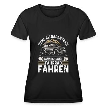 Geländewagen Outdoor Offroad Offroader Urlaub - Frauen Funktions-T-Shirt - Schwarz - Vorne - AI Model Female 172 light (172cm)