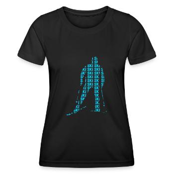 Skieurs - T-shirt sport Femme - noir - Devant - AI Model Female 172 light (172cm)