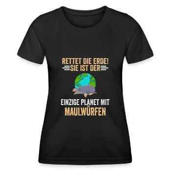 Umweltschutz Tierschutz Maulwürfe Maulwurf - Frauen Funktions-T-Shirt - Schwarz - Vorne - AI Model Female 172 light (172cm)