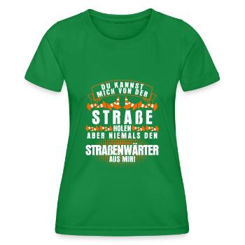 Straßenwärter Spruch Straßenmeisterei - Frauen Funktions-T-Shirt - Kelly Green - Vorne - AI Model Female 172 dark (172cm)