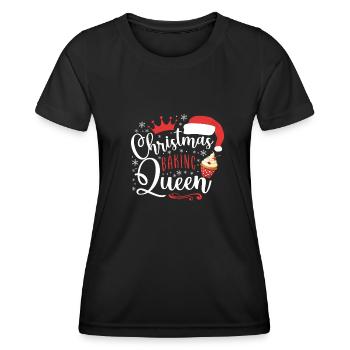 Bake Baking Christmas Cupcake - Women's Functional T-Shirt - black - Front - AI Model Female 172 light (172cm)