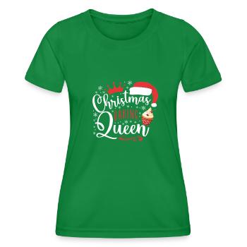 Cuire au four un cupcake de Noël - T-shirt sport Femme - vert - Devant - AI Model Female 172 dark (172cm)