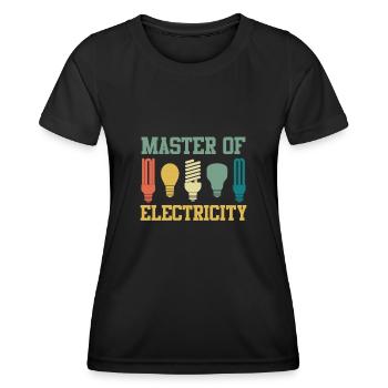 Master craftsman passed master electrician master - Women's Functional T-Shirt - black - Front - AI Model Female 172 light (172cm)
