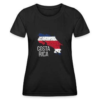 Costa Rica Costa-Ricaner Costa Rica Wurzeln - Frauen Funktions-T-Shirt - Schwarz - Vorne - AI Model Female 172 light (172cm)