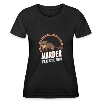 Marder Flüsterin - Frauen Funktions-T-Shirt - Schwarz - Vorne - AI Model Female 172 light (172cm)
