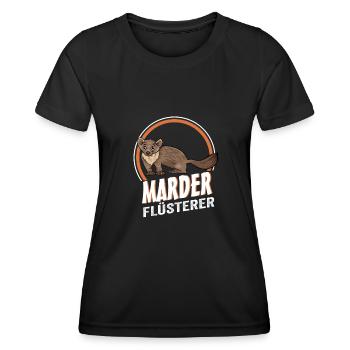 Marder Flüsterer - Frauen Funktions-T-Shirt - Schwarz - Vorne - AI Model Female 172 light (172cm)