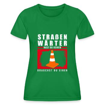 Straßenwärter Witz Straßenmeisterei - Frauen Funktions-T-Shirt - Kelly Green - Vorne - AI Model Female 172 dark (172cm)