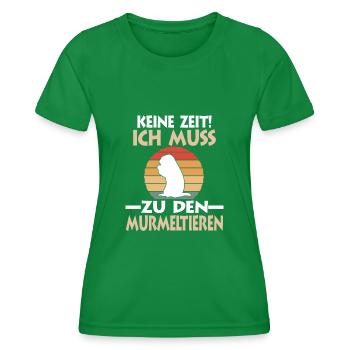 Murmeltier - Frauen Funktions-T-Shirt - Kelly Green - Vorne - AI Model Female 172 dark (172cm)